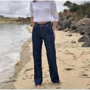 Oscar De La Renta Vintage Dark Denim High Waisted Jeans Size 12 Designer